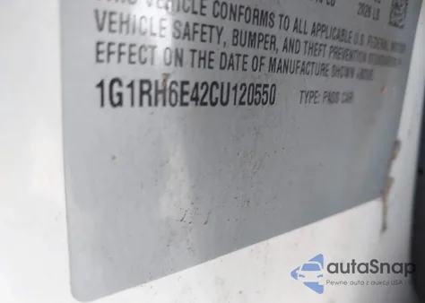 2012 Chevrolet Volt from USA, damaged, VIN 1G1RH6E42CU120550